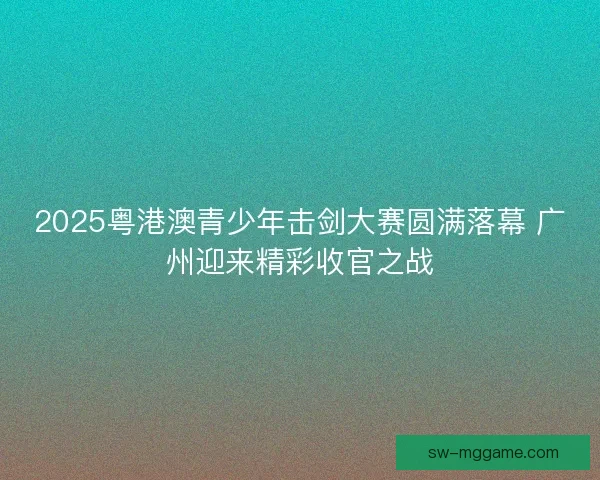 2025粤港澳青少年击剑大赛圆满落幕 广州迎来精彩收官之战 2025粤港澳青少年击剑大赛圆满落幕 广州迎来精彩收官之战